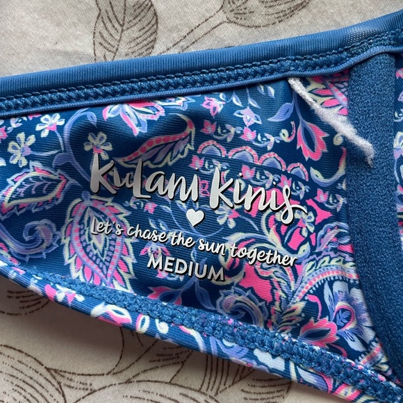 Kulanis Kinis Lilac Moon Ditsy Underwire Top Full Coverage Bottoms Medium Beach - Picture 5 of 12